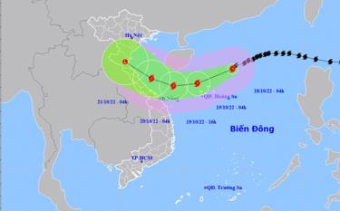 Dự báo đường đi và vùng ảnh hưởng của bão số 6.