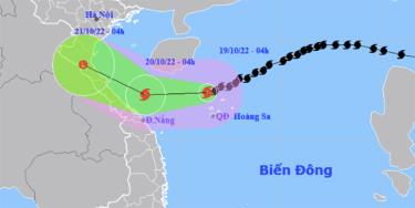 Bão số 6 đang hướng vào Trung bộ.