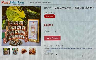 Sản phẩm Trà quế OCOP 3 sao của Công ty TNHH Trà Thảo Mộc Quế Phát lên sàn thương mại điện tử PostMart.