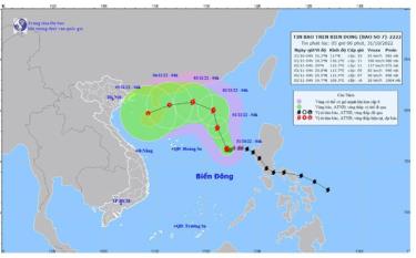 Cảnh báo diễn biến bão (từ 48 đến 120 giờ tới).