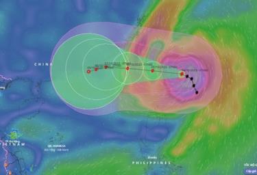 Bão KOINU sẽ đi vào Biển Đông trong ngày 5/10.