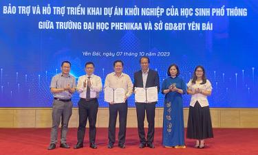 Trường Đại học Phenikaa và Sở GD-ĐT tỉnh ký kết hợp tác bảo trợ và hỗ trợ triển khai dự án khởi nghiệp khối phổ thông trên địa bàn tỉnh.