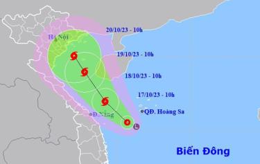 Dự báo đường đi của áp thấp nhiệt đới.