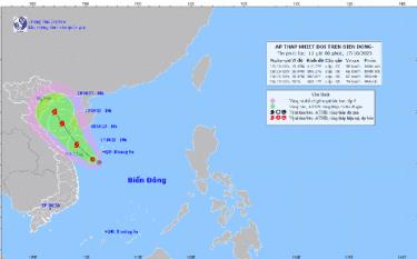 Bão số 5 đang tiến gần vào đất liền.