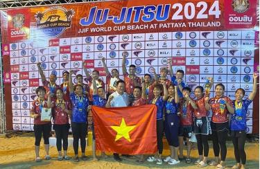 Jujitsu Việt Nam giành 22 Huy chương vàng tại giải World Cup bãi biển thế giới 2024.