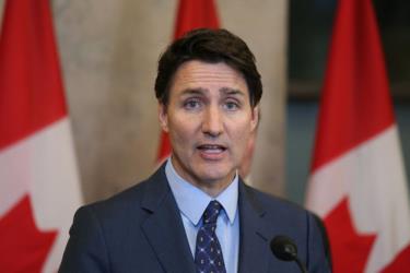 Thủ tướng Canada Justin Trudeau phát biểu tại Ottawa ngày 14/10.