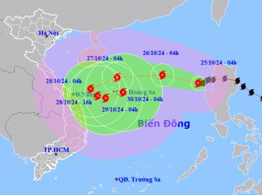 Nhận định mới nhất về đường đi của bão Trà Mi. Nguồn: Trung tâm Dự báo Khí tượng Thủy văn Quốc gia.