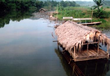 Hồ Vân Hội là tiềm năng lớn cho phát triển nghề nuôi cá lồng
và làm dịch vụ.
