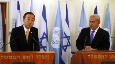 Tổng Thư ký Ban Ki-moon phát biểu sau cuộc gặp với Thủ tướng Israel Netanyahu.