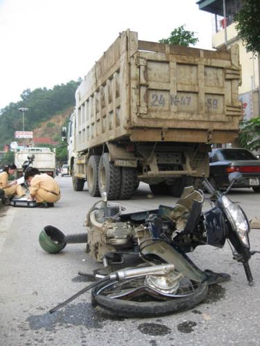 Hiện trường của một vụ tai nạn giao thông.