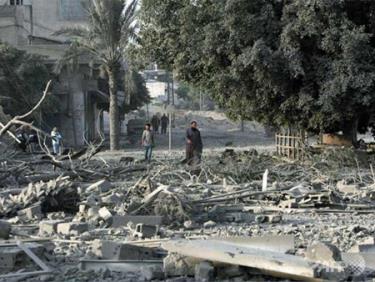 Cuộc không kích kéo dài 8 ngày của Israel đã san bằng nhiều tòa nhà tại Gaza 
 
