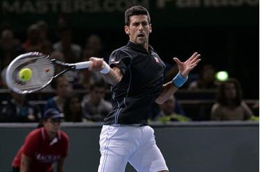 Djokovic trong trận thắng Ferrer.