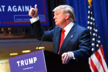 Ứng cử viên đảng Cộng hòa Donald Trump.