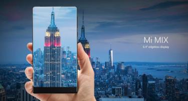 Mi MIX sở hữu thiết kế ấn tượng với màn hình không viền chiếm tới 91,3% diện tích mặt trước của máy
