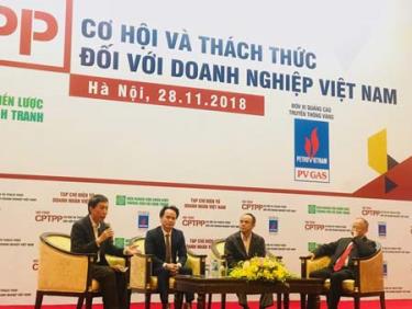 Các diễn giả trao đổi tại Hội thảo.