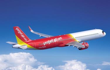 Tàu bay Airbus A321XLR của hãng hàng không Vietjet.