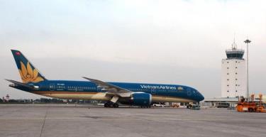 Máy bay của hãng hàng không Vietnam Airlines.