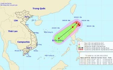 Bão Kalmaegi sẽ suy yếu khi tiến vào Biển Đông.