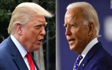 Tổng thống Donald Trump - ông Joe Biden (phải)