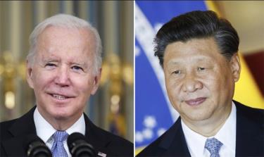 Tổng thống Mỹ Joe Biden (trái) và Chủ tịch Trung Quốc Tập Cận Bình