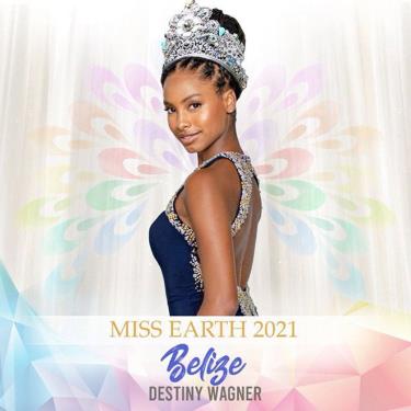 Người đẹp Destiny Wagner của Belize đăng quang Hoa hậu Trái đất 2021.
