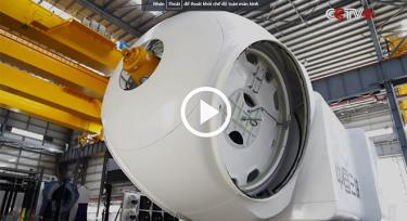 Turbine gió rời khỏi dây chuyền sản xuất.