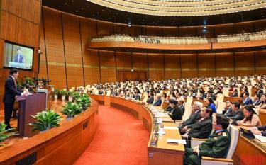 Quang cảnh phiên bế mạc Kỳ họp thứ tư, Quốc hội khóa XV. Ảnh NDO