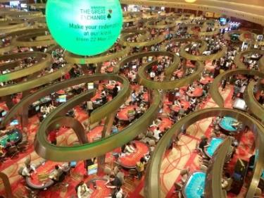 Khu casino tại Marina Bay Sands.