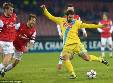 Thất bại trước Napoli đẩy Arsenal vào thế khó trước loạt bốc thăm
