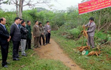 Tiến sỹ Trần Trung Kiên - chủ nhiệm Đề tài đang chỉ dẫn mô hình khảo nghiệm