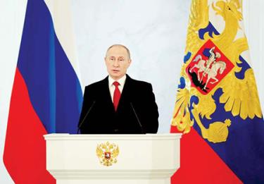 Tổng thống Nga Vladimir Putin đọc thông điệp liên bang.