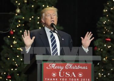Tổng thống đắc cử Mỹ Donald Trump phát biểu tại một sự kiện ở West Allis, bang Wisconsin ngày 13/12.