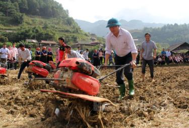 Mù Cang Chải phát động lễ ra quân sản xuất vụ đông xuân 2016 - 2017 tại xã Chế Cu Nha.
