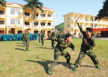 Cán bộ, chiến sỹ lực lượng vũ trang tỉnh thường xuyên luyện tập, sẵn sàng chiến đấu.
