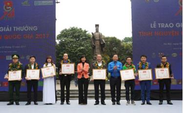 Các tập thể nhận giải thưởng Tình nguyện Quốc gia năm 2017