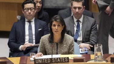 Đại sứ Mỹ tại LHQ Nikki Haley.
