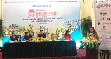 Buổi họp báo giới thiệu Festival Huế 2018.