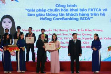 Các công trình, sản phẩm sáng tạo tiêu biểu được trao giải thưởng “Tuổi trẻ sáng tạo” năm 2018.