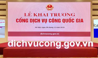 Đầu cầu khai trương Cổng DVCQG.