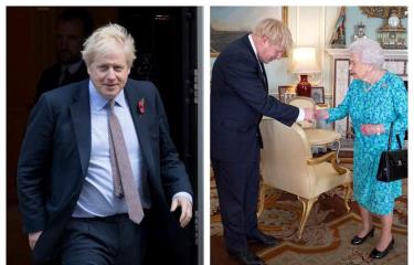 Thủ tướng Boris Johnson và Nữ hoàng Elizabeth.