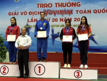 Vận động viên tuyển Vovinam Yên Bái giành Huy chương Vàng Giải vô địch Vovinam toàn quốc năm 2019.