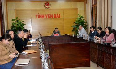 Các đại biểu dự Hội nghị tại điểm cầu Yên Bái