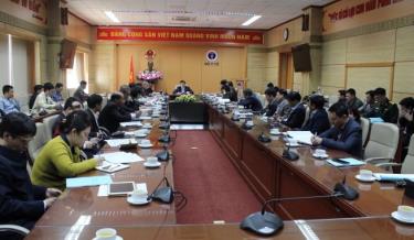 Bộ trưởng Bộ Y tế Nguyễn Thanh Long họp với các đơn vị liên quan về Kế hoạch diễn tập công tác y tế phục vụ Đại hội đại biểu toàn quốc lần thứ XIII của Đảng.