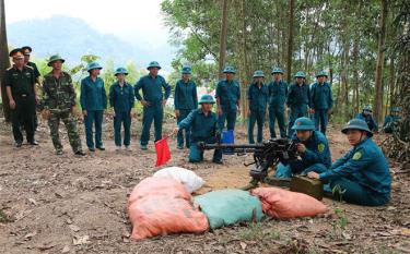 Lực lượng dân quân, tự vệ của huyện Văn Yên được tổ chức xây dựng theo hướng vững mạnh, rộng khắp.