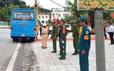 Các lực lượng vũ trang trực tiếp tham gia bảo vệ, bảo đảm an toàn cho Đại hội Đảng bộ tỉnh khóa XIX, nhiệm kỳ 2020 - 2025.