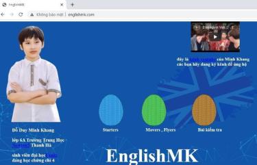 Minh Khang đã biết 6 ngôn ngữ lập trình, tự thiết kế được website học tiếng Anh: http://englishmk.com