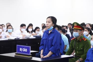 Nguyễn Thị Hà Thành thời điểm bị đưa ra xét xử tháng 5-2022