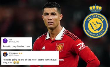 Giới CĐV M.U và của Cristiano Ronaldo phản ứng sau khi anh gia nhập CLB Al-Nassr
