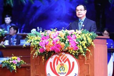 Ủy viên Trung ương Đảng, Chủ tịch Tổng Liên đoàn Lao động Việt Nam Nguyễn Đình Khang phát biểu khai mạc.