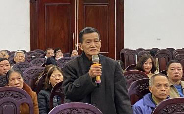 Cử tri tổ 11, thị trấn dafabet com Bình kiến nghị về vấn đề ô nhiễm môi trường.